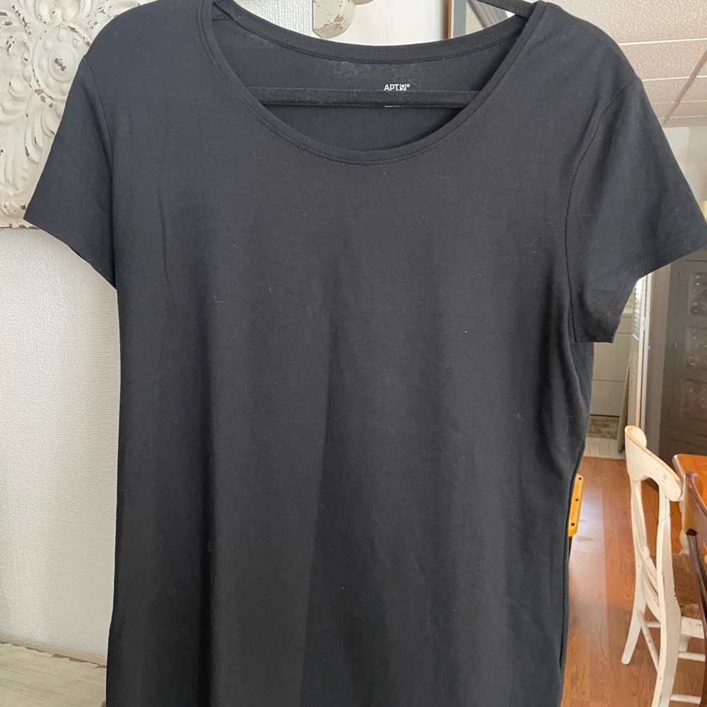 Essentials Black Scoop Neck Short Sleeve Top. Never worn.